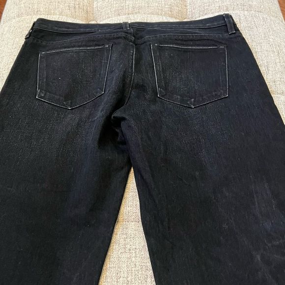 Simon Miller Black Mid-Rise Raw-Edge Wide-Leg Jeans Size 29 - Picture 9 of 9